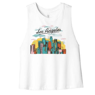 Los Angeles City View Women's Racerback Cropped Tank