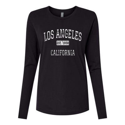 Los Angeles California Ca Vintage Womens Cotton Relaxed Long Sleeve T-Shirt