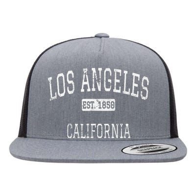 Los Angeles California Ca Vintage Flat Bill Trucker Hat