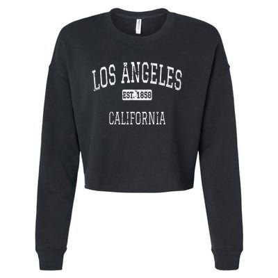 Los Angeles California Ca Vintage Cropped Pullover Crew