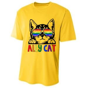 LGBT Ally Cat Be Kind Gay Rainbow Funny LGBTQ Gift Idea Performance Sprint T-Shirt