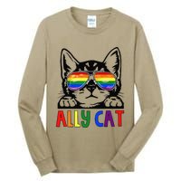 LGBT Ally Cat Be Kind Gay Rainbow Funny LGBTQ Gift Idea Tall Long Sleeve T-Shirt