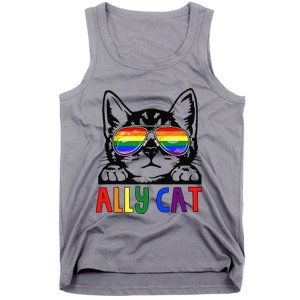 LGBT Ally Cat Be Kind Gay Rainbow Funny LGBTQ Gift Idea Tank Top