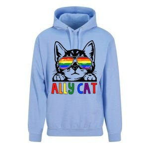 LGBT Ally Cat Be Kind Gay Rainbow Funny LGBTQ Gift Idea Unisex Surf Hoodie