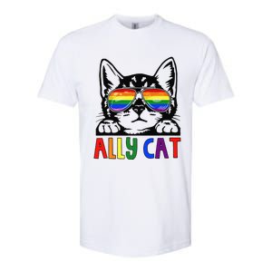 LGBT Ally Cat Be Kind Gay Rainbow Funny LGBTQ Gift Idea Softstyle CVC T-Shirt