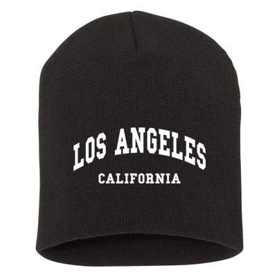 Los Angeles California LA CA Throwback Short Acrylic Beanie