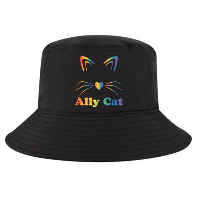 Lgbtq + Ally Cat Lgbtq Ally Cat Pride Gift Cool Comfort Performance Bucket Hat