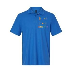 Lgbtq + Ally Cat Lgbtq Ally Cat Pride Gift Softstyle Adult Sport Polo