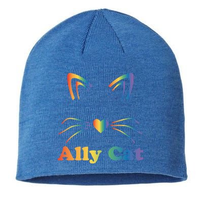 Lgbtq + Ally Cat Lgbtq Ally Cat Pride Gift Sustainable Beanie