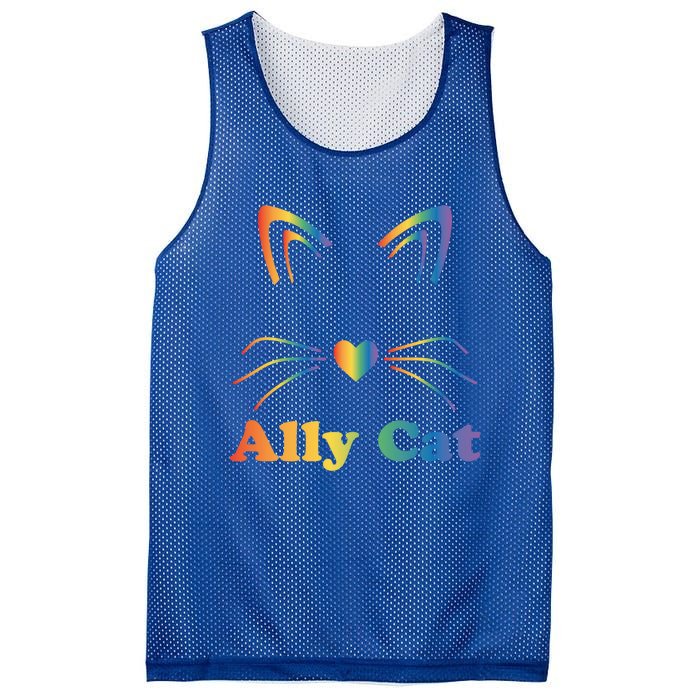 Lgbtq + Ally Cat Lgbtq Ally Cat Pride Gift Mesh Reversible Basketball Jersey Tank