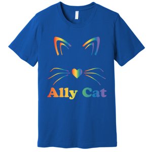 Lgbtq + Ally Cat Lgbtq Ally Cat Pride Gift Premium T-Shirt