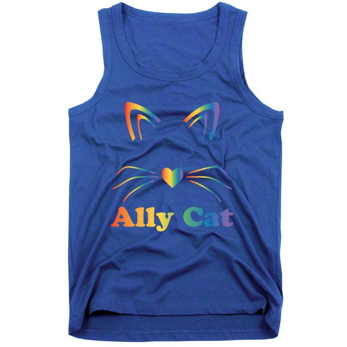 Lgbtq + Ally Cat Lgbtq Ally Cat Pride Gift Tank Top