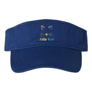 Lgbtq + Ally Cat Lgbtq Ally Cat Pride Gift Valucap Bio-Washed Visor