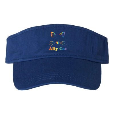 Lgbtq + Ally Cat Lgbtq Ally Cat Pride Gift Valucap Bio-Washed Visor