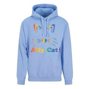 Lgbtq + Ally Cat Lgbtq Ally Cat Pride Gift Unisex Surf Hoodie