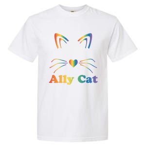 Lgbtq + Ally Cat Lgbtq Ally Cat Pride Gift Garment-Dyed Heavyweight T-Shirt