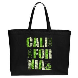 Los Angeles California Lettering Urban Cotton Canvas Jumbo Tote