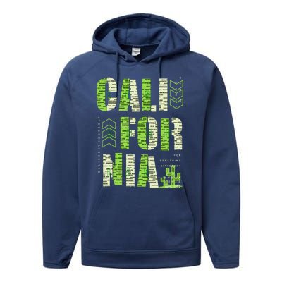 Los Angeles California Lettering Urban Performance Fleece Hoodie