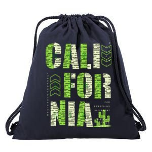 Los Angeles California Lettering Urban Drawstring Bag