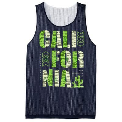 Los Angeles California Lettering Urban Mesh Reversible Basketball Jersey Tank