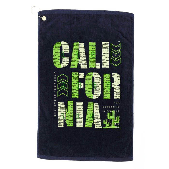 Los Angeles California Lettering Urban Platinum Collection Golf Towel