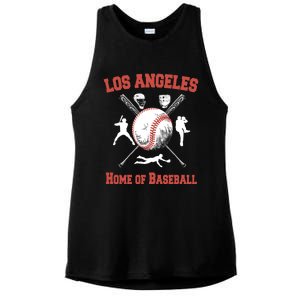 Los Angeles California Baseball Souvenirs Ladies PosiCharge Tri-Blend Wicking Tank