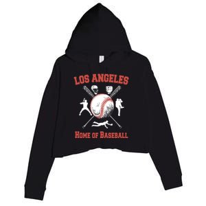 Los Angeles California Baseball Souvenirs Crop Fleece Hoodie