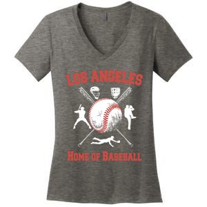 Los Angeles California Baseball Souvenirs Women's V-Neck T-Shirt