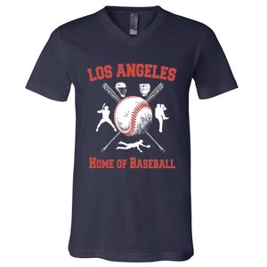 Los Angeles California Baseball Souvenirs V-Neck T-Shirt