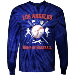 Los Angeles California Baseball Souvenirs Tie-Dye Long Sleeve Shirt