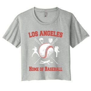 Los Angeles California Baseball Souvenirs Women's Crop Top Tee