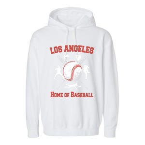 Los Angeles California Baseball Souvenirs Garment-Dyed Fleece Hoodie