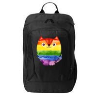 LGBT Allied Cat Be Kind Gay Rainbow Funny LGBTQ City Backpack