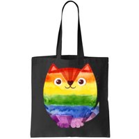 LGBT Allied Cat Be Kind Gay Rainbow Funny LGBTQ Tote Bag