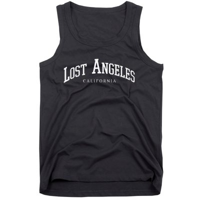 Los Angeles California LA Skyline Pride Black White Vintage Tank Top