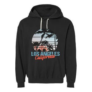 Los Angeles California Pride Vacation Travel Tourist Garment-Dyed Fleece Hoodie