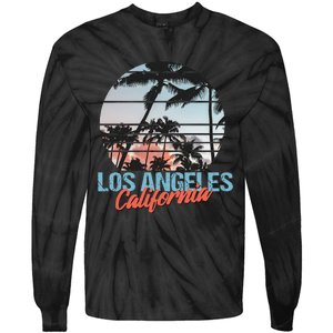 Los Angeles California Pride Vacation Travel Tourist Tie-Dye Long Sleeve Shirt