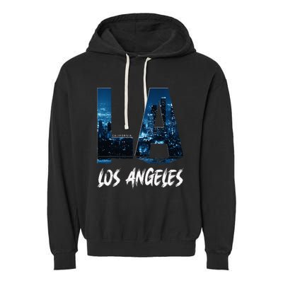 Los Angeles City California Garment-Dyed Fleece Hoodie