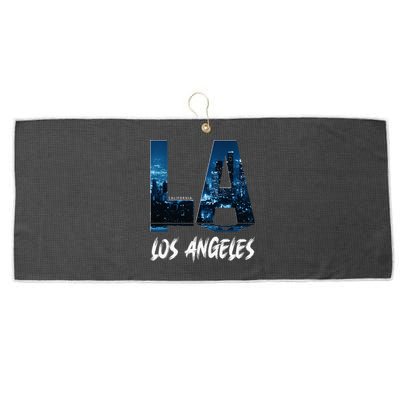 Los Angeles City California Large Microfiber Waffle Golf Towel