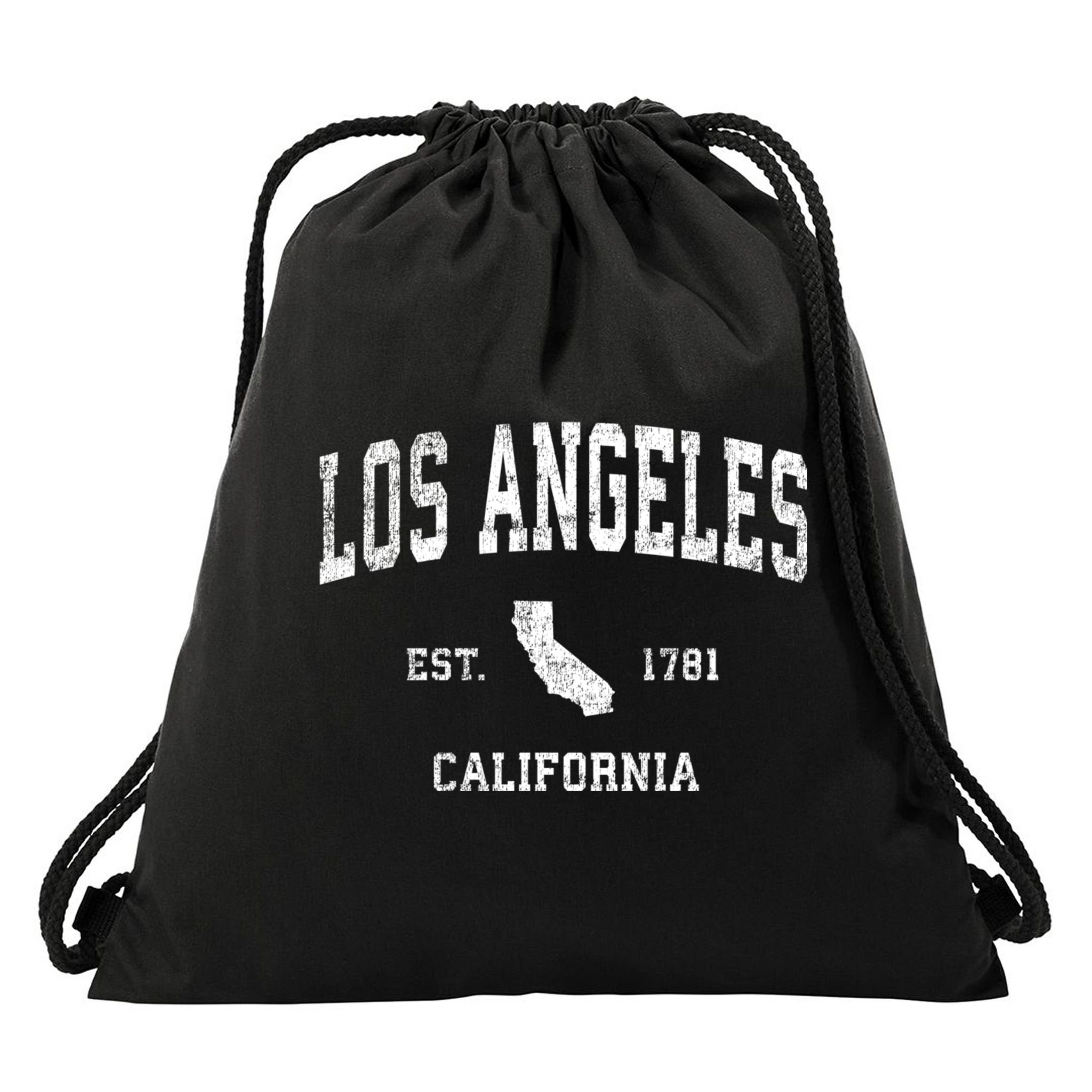 Los Angeles California Ca Vintage Sports Drawstring Bag