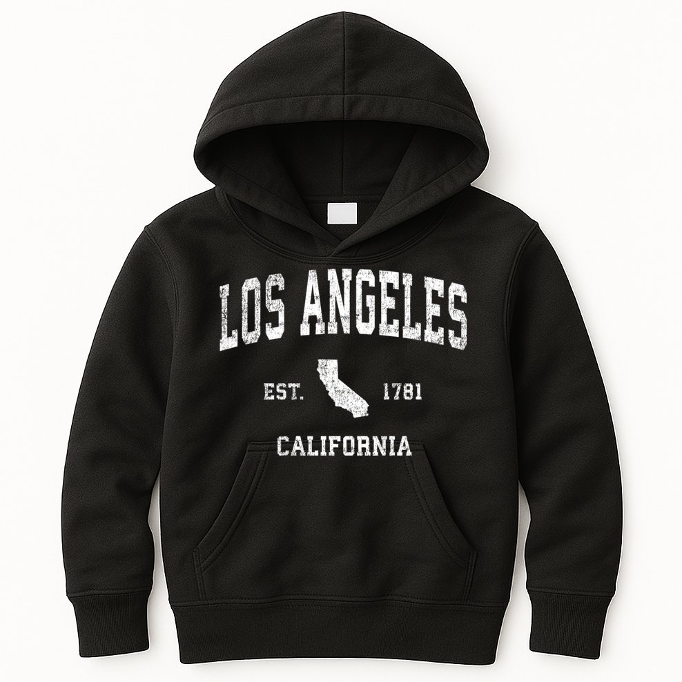 Los Angeles California Ca Vintage Sports Kids Hoodie
