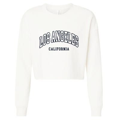 Los Angeles California Throwback Design Classic Cropped Pullover Crew