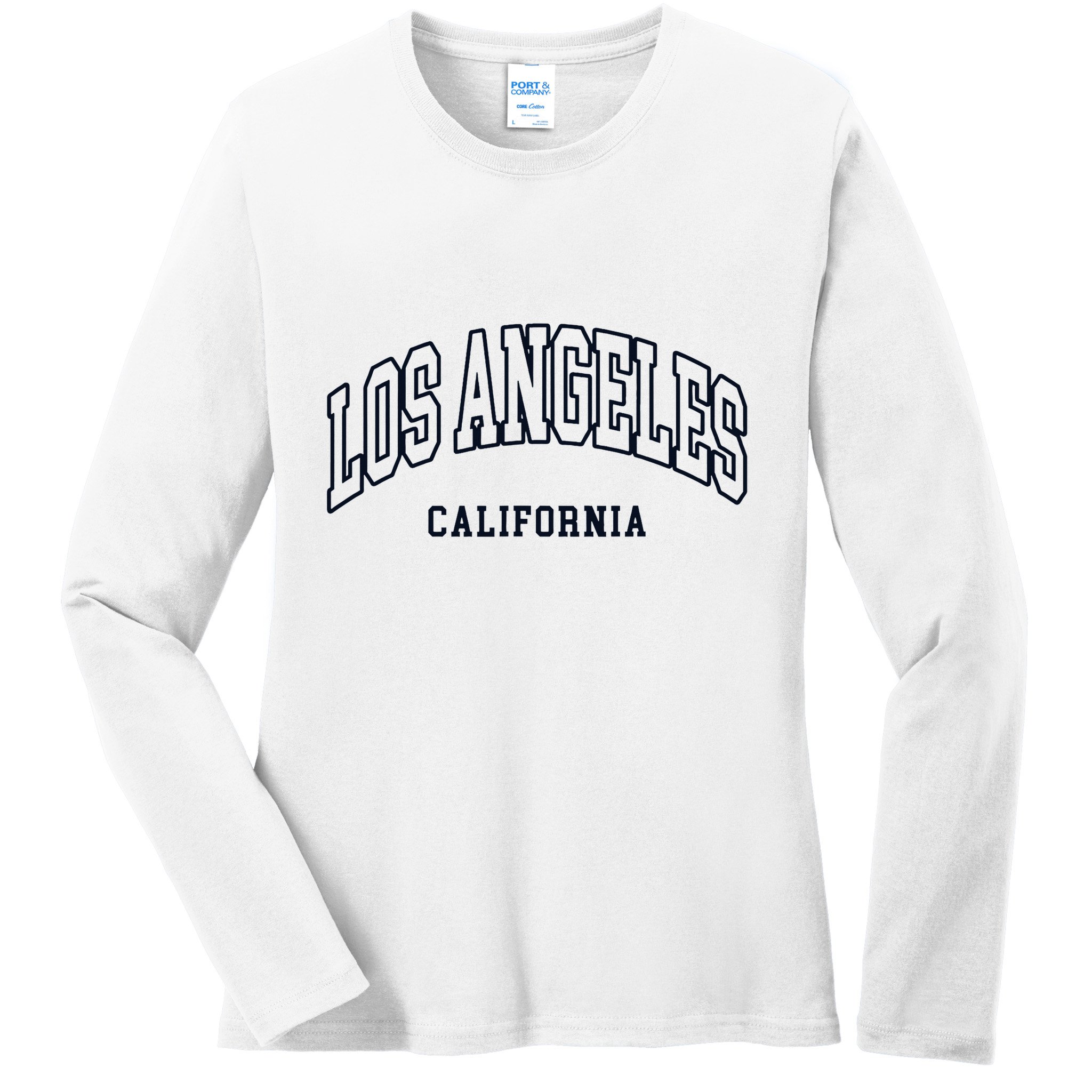 Los Angeles California Throwback Design Classic Ladies Long Sleeve Shirt