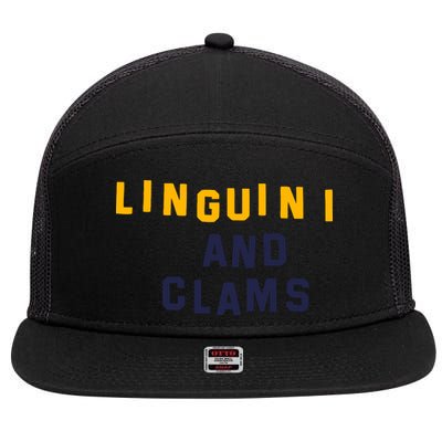 Linguini And Clams 7 Panel Mesh Trucker Snapback Hat