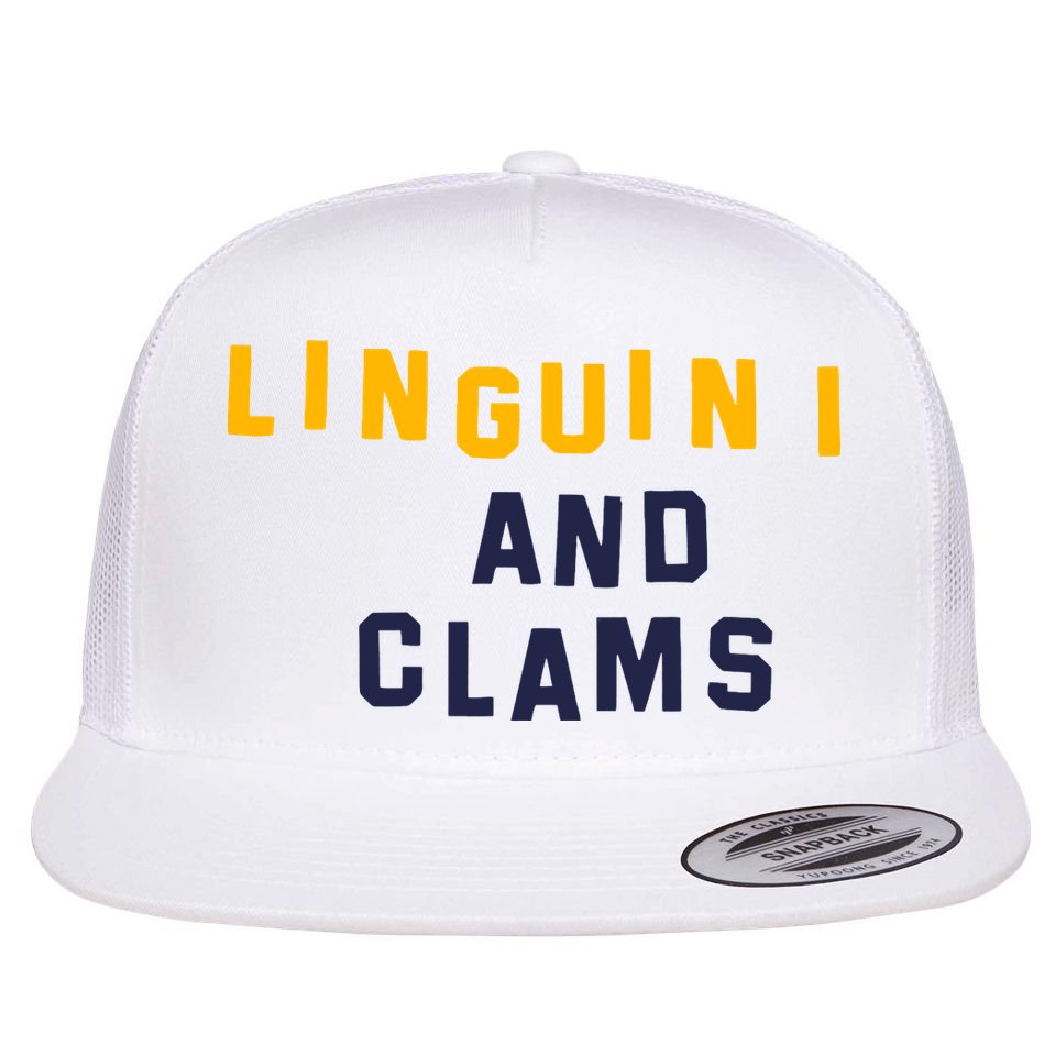 Linguini And Clams Flat Bill Trucker Hat