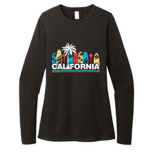 Los Angeles California Surfing Retro Logo Womens CVC Long Sleeve Shirt