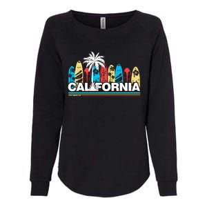 Los Angeles California Surfing Retro Logo Womens California Wash Sweatshirt