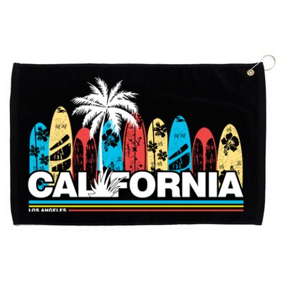 Los Angeles California Surfing Retro Logo Grommeted Golf Towel