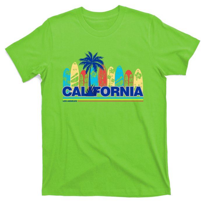 Los Angeles California Surfing Retro Logo T-Shirt