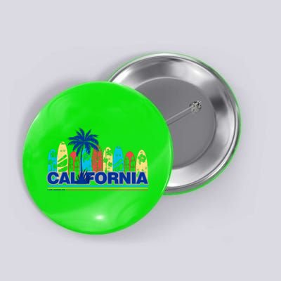 Los Angeles California Surfing Retro Logo Button